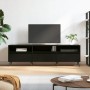 Black plywood TV cabinet 150x30x44.5 cm by vidaXL, TV Furniture - Ref: Foro24-831253, Price: 115,68 €, Discount: %