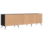 Black plywood TV cabinet 150x30x44.5 cm by vidaXL, TV Furniture - Ref: Foro24-831253, Price: 115,68 €, Discount: %