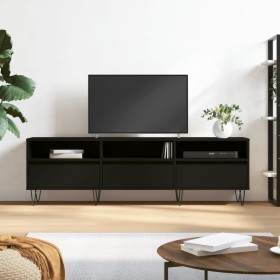 Black plywood TV cabinet 150x30x44.5 cm by vidaXL, TV Furniture - Ref: Foro24-831277, Price: 99,43 €, Discount: %