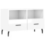 Glänzend weißer Sperrholz-TV-Schrank 80x36x50 cm von vidaXL, TV-Möbel - Ref: Foro24-828990, Preis: 52,15 €, Rabatt: %