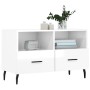 Glänzend weißer Sperrholz-TV-Schrank 80x36x50 cm von vidaXL, TV-Möbel - Ref: Foro24-828990, Preis: 52,15 €, Rabatt: %