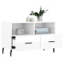 Glossy white plywood TV cabinet 80x36x50 cm by vidaXL, TV Furniture - Ref: Foro24-828990, Price: 52,15 €, Discount: %