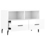 Glossy white plywood TV cabinet 80x36x50 cm by vidaXL, TV Furniture - Ref: Foro24-828990, Price: 52,15 €, Discount: %