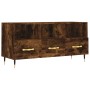 Smoked oak engineered wood TV cabinet 102x36x50 cm by vidaXL, TV Furniture - Ref: Foro24-829017, Price: 74,61 €, Discount: %