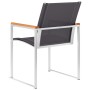 Garden chairs 4 units, gray textilene and stainless steel. by vidaXL, Garden chairs - Ref: Foro24-46496, Price: 291,99 €, Dis...