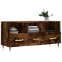 Smoked oak engineered wood TV cabinet 102x36x50 cm by vidaXL, TV Furniture - Ref: Foro24-829017, Price: 74,61 €, Discount: %