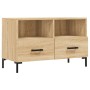 Smoked oak plywood TV cabinet 80x36x50 cm by vidaXL, TV Furniture - Ref: Foro24-828975, Price: 64,80 €, Discount: %