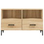 Smoked oak plywood TV cabinet 80x36x50 cm by vidaXL, TV Furniture - Ref: Foro24-828975, Price: 64,80 €, Discount: %