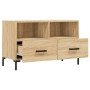 Smoked oak plywood TV cabinet 80x36x50 cm by vidaXL, TV Furniture - Ref: Foro24-828975, Price: 64,80 €, Discount: %