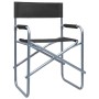 Director chairs 2 units black steel by vidaXL, Garden chairs - Ref: Foro24-47918, Price: 94,99 €, Discount: %