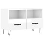 Mueble de TV madera contrachapada blanco brillo 80x36x50 cm de vidaXL, Muebles TV - Ref: Foro24-828966, Precio: 48,34 €, Desc...