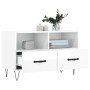 Mueble de TV madera contrachapada blanco brillo 80x36x50 cm de vidaXL, Muebles TV - Ref: Foro24-828966, Precio: 48,34 €, Desc...