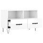 Glossy white plywood TV cabinet 80x36x50 cm by vidaXL, TV Furniture - Ref: Foro24-828966, Price: 53,99 €, Discount: %