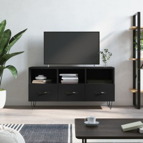 Black engineered wood TV cabinet 102x36x50 cm by vidaXL, TV Furniture - Ref: Foro24-829029, Price: 77,02 €, Discount: %