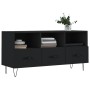 Black engineered wood TV cabinet 102x36x50 cm by vidaXL, TV Furniture - Ref: Foro24-829029, Price: 76,92 €, Discount: %