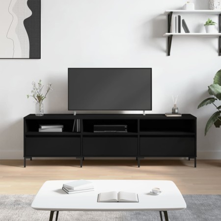 Black plywood TV cabinet 150x30x44.5 cm by vidaXL, TV Furniture - Ref: Foro24-831285, Price: 120,99 €, Discount: %