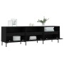 Black plywood TV cabinet 150x30x44.5 cm by vidaXL, TV Furniture - Ref: Foro24-831285, Price: 120,99 €, Discount: %