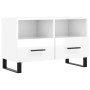 Glänzend weißer Sperrholz-TV-Schrank 80x36x50 cm von vidaXL, TV-Möbel - Ref: Foro24-828998, Preis: 60,37 €, Rabatt: %