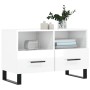 Glänzend weißer Sperrholz-TV-Schrank 80x36x50 cm von vidaXL, TV-Möbel - Ref: Foro24-828998, Preis: 60,37 €, Rabatt: %