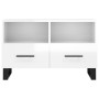 Glänzend weißer Sperrholz-TV-Schrank 80x36x50 cm von vidaXL, TV-Möbel - Ref: Foro24-828998, Preis: 60,37 €, Rabatt: %