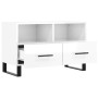 Glossy white plywood TV cabinet 80x36x50 cm by vidaXL, TV Furniture - Ref: Foro24-828998, Price: 60,99 €, Discount: %