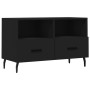 Black plywood TV cabinet 80x36x50 cm by vidaXL, TV Furniture - Ref: Foro24-828989, Price: 65,09 €, Discount: %