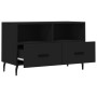 Black plywood TV cabinet 80x36x50 cm by vidaXL, TV Furniture - Ref: Foro24-828989, Price: 65,09 €, Discount: %