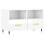 Glossy white plywood TV cabinet 80x36x50 cm by vidaXL, TV Furniture - Ref: Foro24-828950, Price: 49,19 €, Discount: %