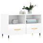 Glänzend weißer Sperrholz-TV-Schrank 80x36x50 cm von vidaXL, TV-Möbel - Ref: Foro24-828950, Preis: 49,19 €, Rabatt: %