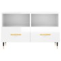 Glossy white plywood TV cabinet 80x36x50 cm by vidaXL, TV Furniture - Ref: Foro24-828950, Price: 49,19 €, Discount: %