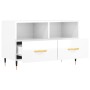 Glänzend weißer Sperrholz-TV-Schrank 80x36x50 cm von vidaXL, TV-Möbel - Ref: Foro24-828950, Preis: 49,19 €, Rabatt: %