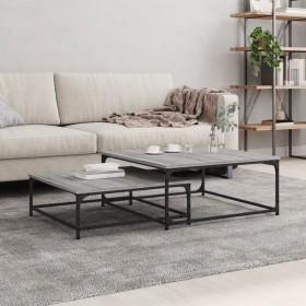 Stackable coffee tables 2 pieces Sonoma gray engineered wood by vidaXL, Coffee table - Ref: Foro24-832821, Price: 64,99 €, Di...