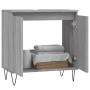 Sonoma gray engineered wood bathroom cabinet 58x33x60 cm by vidaXL, bathroom vanities - Ref: Foro24-831586, Price: 46,17 €, D...