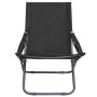 Folding beach chairs 2 units black fabric by vidaXL, Garden chairs - Ref: Foro24-47903, Price: 112,20 €, Discount: %