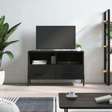 Mueble para TV madera contrachapada negro 80x36x50 cm de vidaXL, Muebles TV - Ref: Foro24-828981, Precio: 70,99 €, Descuento: %