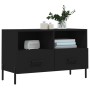 TV stand made of black plywood, 80x36x50 cm by vidaXL, TV Furniture - Ref: Foro24-828981, Price: 68,92 €, Discount: %