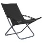 Folding beach chairs 2 units black fabric by vidaXL, Garden chairs - Ref: Foro24-47903, Price: 112,20 €, Discount: %