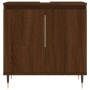 Armario de baño madera de ingeniería marrón roble 58x33x60 cm de vidaXL, Tocadores de baño - Ref: Foro24-831579, Precio: 47,4...