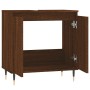 Armario de baño madera de ingeniería marrón roble 58x33x60 cm de vidaXL, Tocadores de baño - Ref: Foro24-831579, Precio: 47,4...