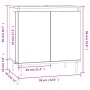 Badezimmerschrank aus braunem Eichenholzwerkstoff, 58 x 33 x 60 cm von vidaXL, Badezimmerwaschtische - Ref: Foro24-831579, Pr...