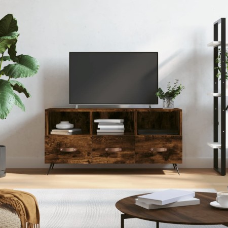 Engineered wood TV stand in smoked oak, 102x36x50 cm. by vidaXL, TV Furniture - Ref: Foro24-829009, Price: 75,99 €, Discount: %