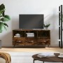 Mueble de TV madera de ingeniería roble ahumado 102x36x50 cm de vidaXL, Muebles TV - Ref: Foro24-829009, Precio: 75,32 €, Des...