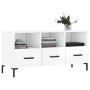 Hochglanzweißer TV-Schrank aus Sperrholz, 102 x 36 x 50 cm von vidaXL, TV-Möbel - Ref: Foro24-829038, Preis: 64,66 €, Rabatt: %