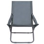 Folding beach chairs 2 units gray fabric by vidaXL, Garden chairs - Ref: Foro24-47905, Price: 96,40 €, Discount: %