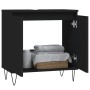 Armario de baño madera de ingeniería negro 58x33x60 cm de vidaXL, Tocadores de baño - Ref: Foro24-831581, Precio: 48,65 €, De...