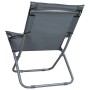 Folding beach chairs 2 units gray fabric by vidaXL, Garden chairs - Ref: Foro24-47905, Price: 96,40 €, Discount: %