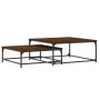 Stackable coffee tables 2 pieces engineered wood brown oak by vidaXL, Coffee table - Ref: Foro24-832822, Price: 70,62 €, Disc...