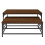 Stapelbare Couchtische, 2 Stück, Holzwerkstoff, braune Eiche von vidaXL, Couchtisch - Ref: Foro24-832822, Preis: 70,62 €, Rab...