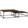 Stapelbare Couchtische, 2 Stück, Holzwerkstoff, braune Eiche von vidaXL, Couchtisch - Ref: Foro24-832822, Preis: 70,62 €, Rab...