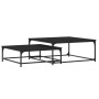 Stapelbare Couchtische, 2 Stück, schwarzes Holzwerkstoff von vidaXL, Couchtisch - Ref: Foro24-832818, Preis: 80,91 €, Rabatt: %